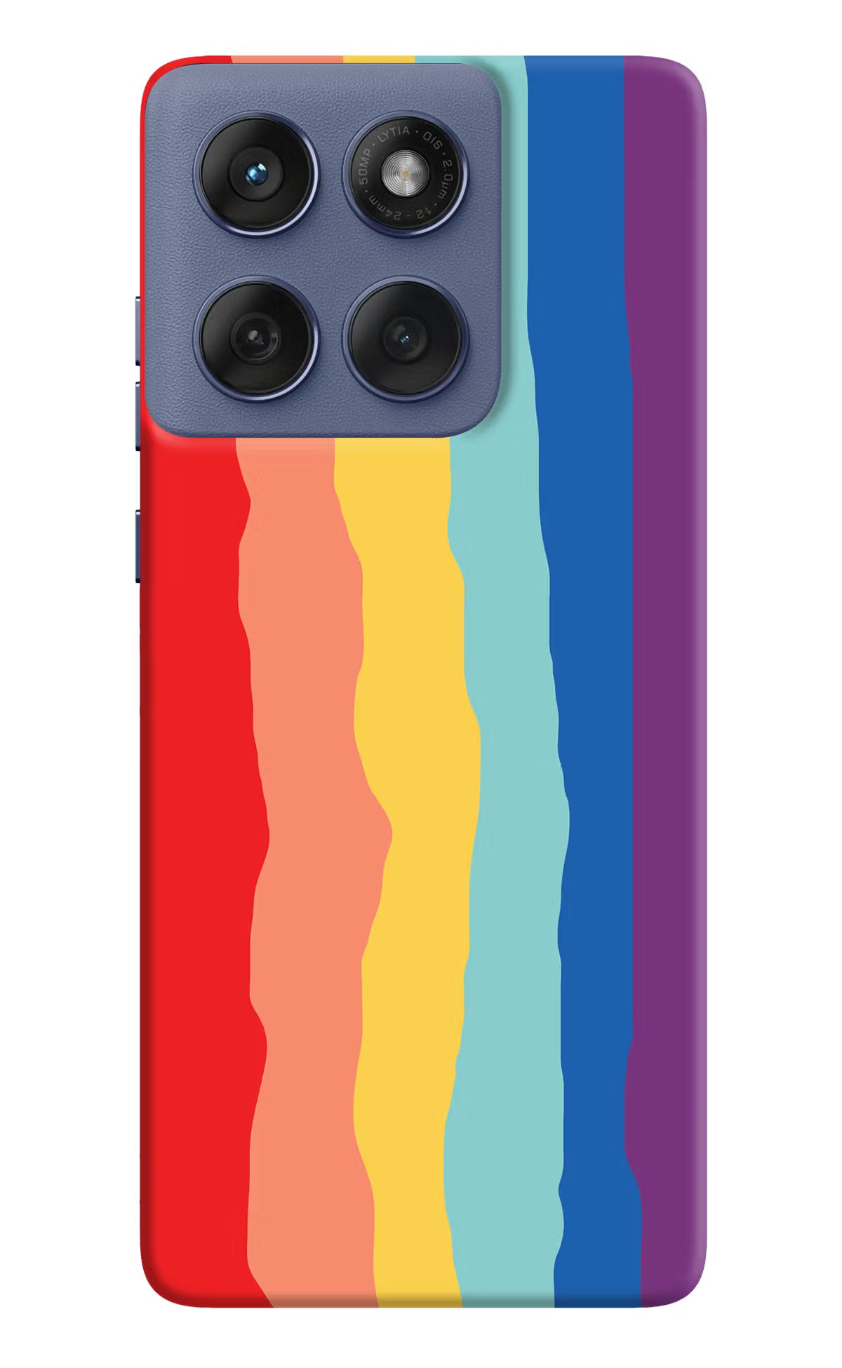 Rainbow Moto Edge 60 Fusion Hard Case Back Cover by Casekaro