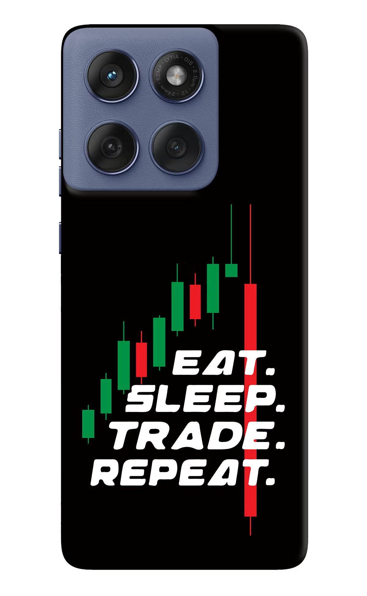 Eat Sleep Trade Repeat Moto Edge 60 Fusion Hard Case Back Cover by Casekaro