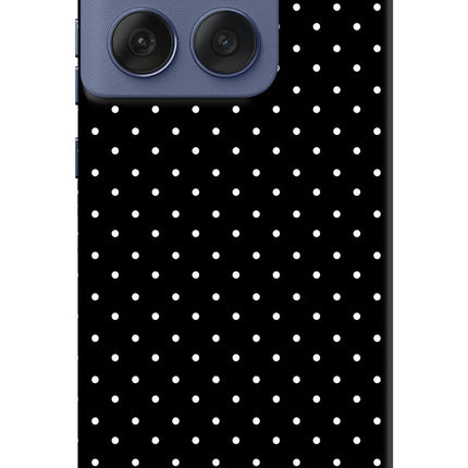 White Dots Moto Edge 60 Fusion Hard Case Back Cover by Casekaro