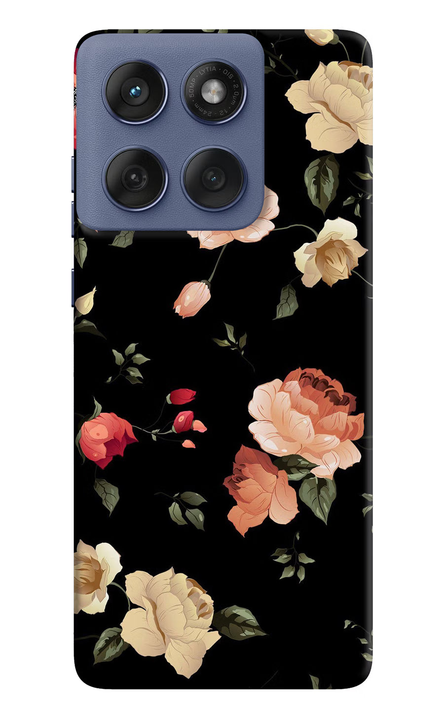 Flowers Moto Edge 60 Fusion Back Cover, Hard case