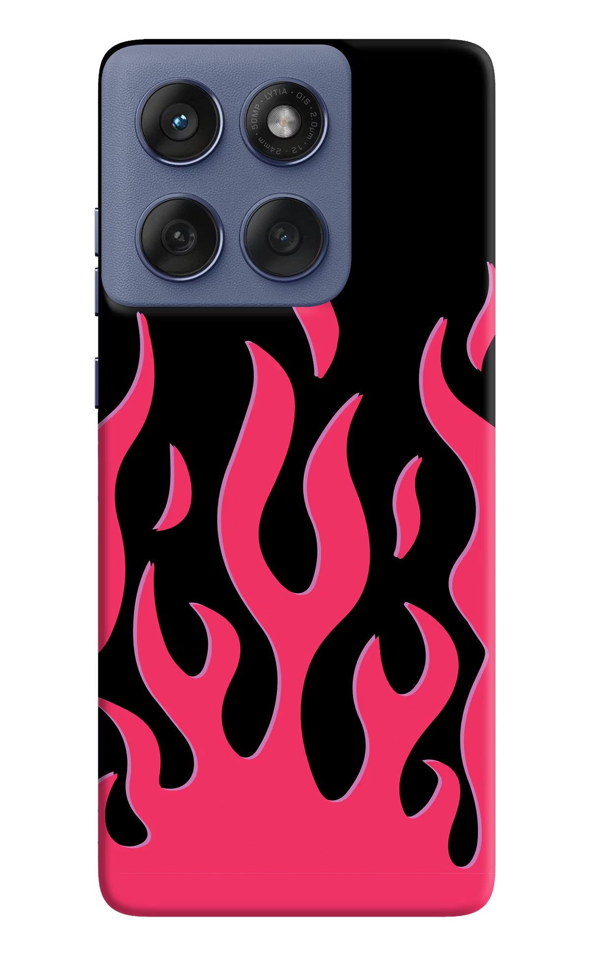 Fire Flames Moto Edge 60 Fusion Hard Case Back Cover by Casekaro