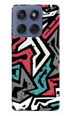 Geometric Graffiti Moto Edge 60 Fusion Hard Case Back Cover by Casekaro