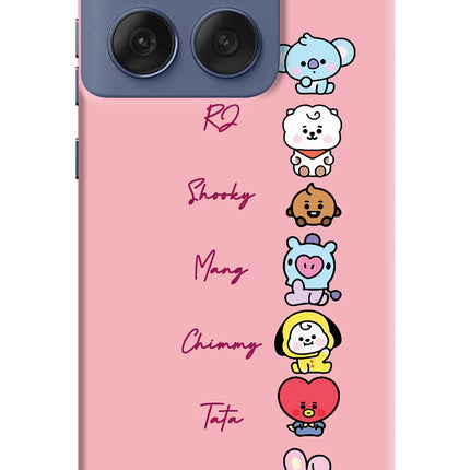 BTS names Moto Edge 60 Fusion Hard Case Back Cover by Casekaro