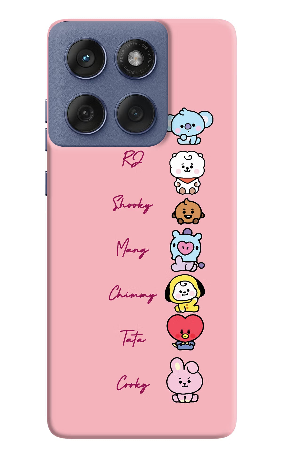 BTS names Moto Edge 60 Fusion Hard Case Back Cover by Casekaro