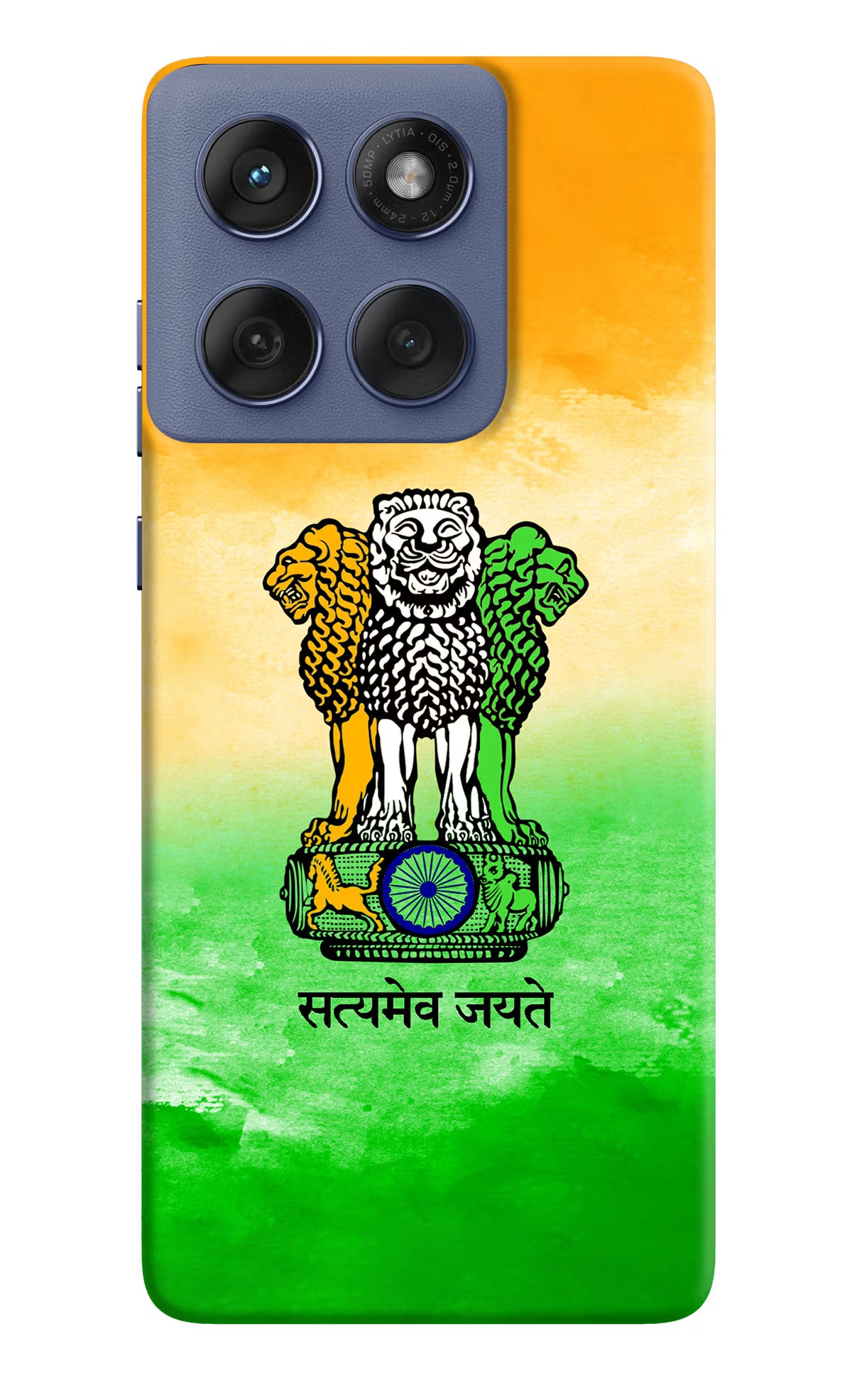 Satyamev Jayate Flag Moto Edge 60 Fusion Hard Case Back Cover by Casekaro