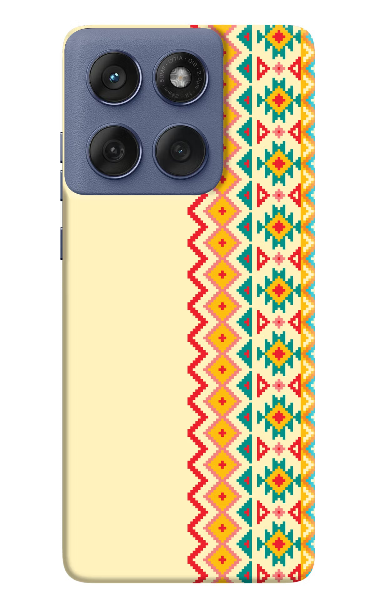 Ethnic Seamless Moto Edge 60 Fusion Hard Case Back Cover by Casekaro