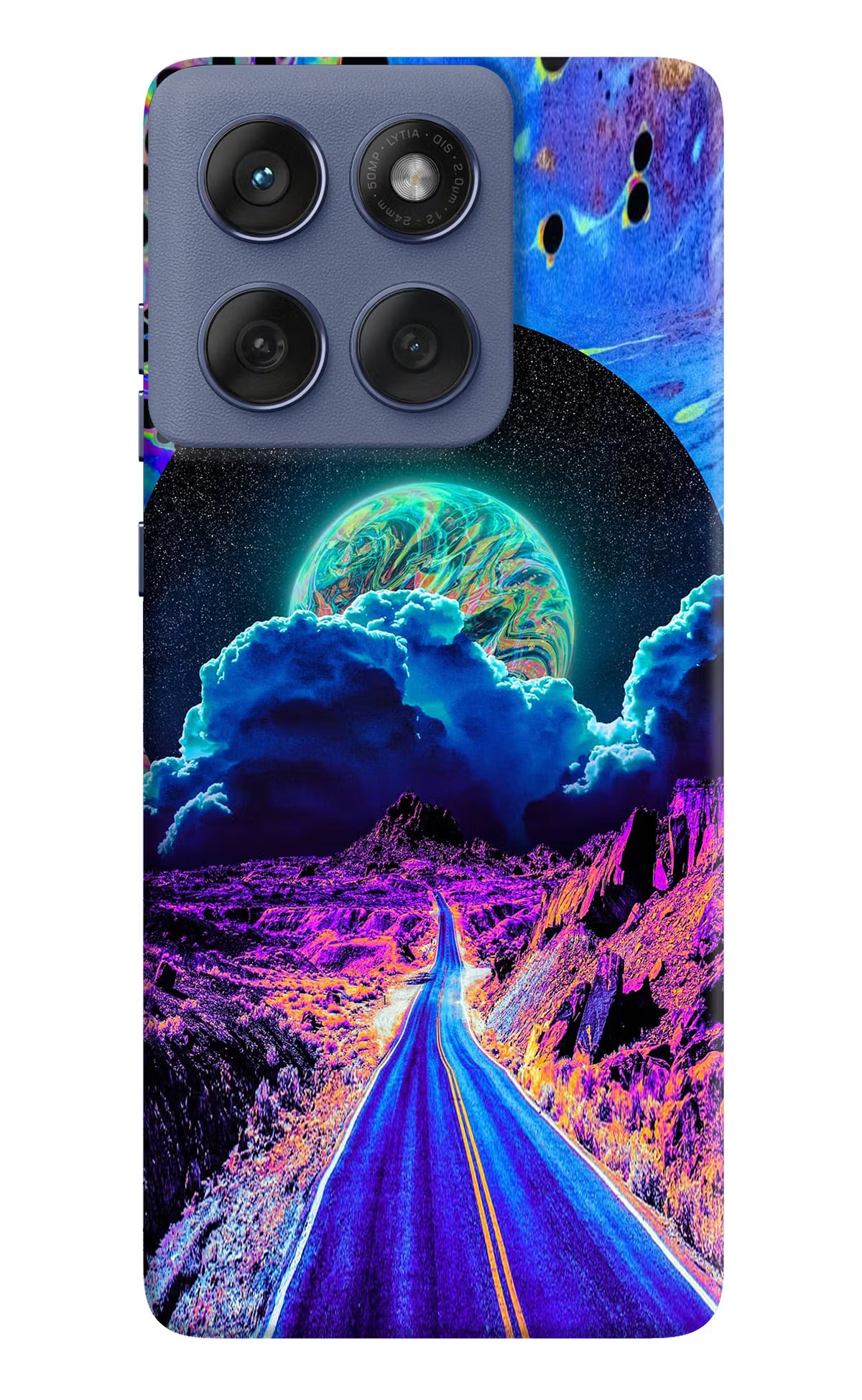 Psychedelic Painting Moto Edge 60 Fusion Hard Case Back Cover by Casekaro