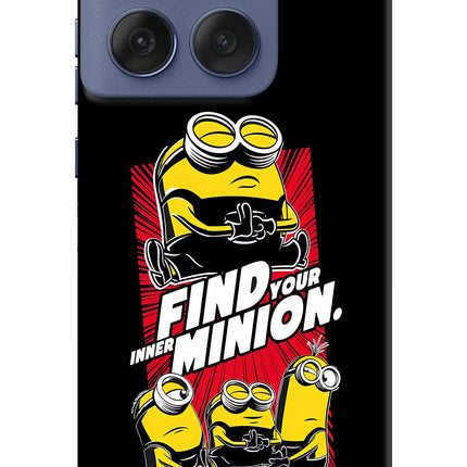 Find your inner Minion Moto Edge 60 Fusion Hard Case Back Cover by Casekaro