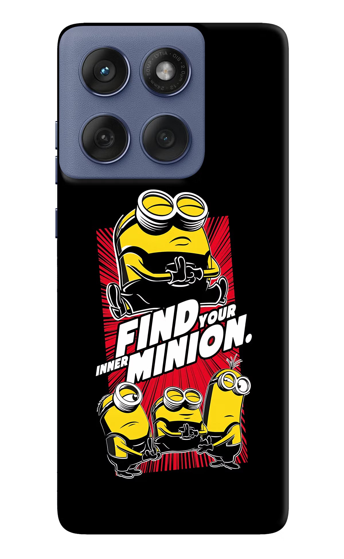 Find your inner Minion Moto Edge 60 Fusion Hard Case Back Cover by Casekaro