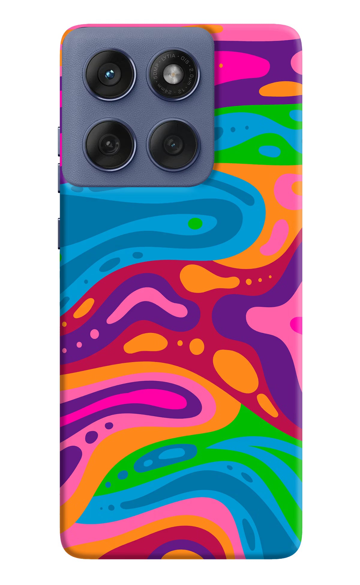 Trippy Pattern Moto Edge 60 Fusion Hard Case Back Cover by Casekaro