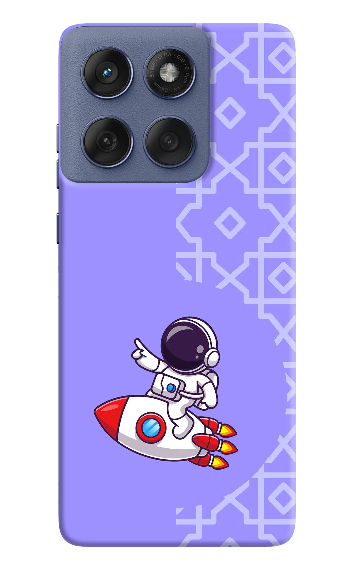 Cute Astronaut Moto Edge 60 Fusion Hard Case Back Cover by Casekaro