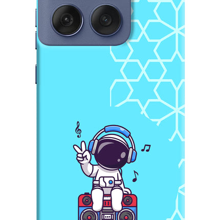 Cute Astronaut Chilling Moto Edge 60 Fusion Hard Case Back Cover by Casekaro