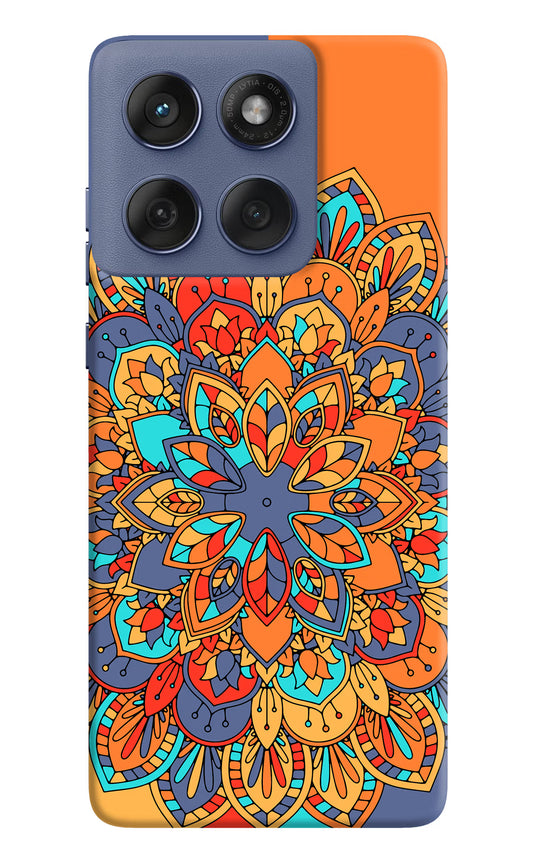 Color Mandala Moto Edge 60 Fusion Hard Case Back Cover by Casekaro
