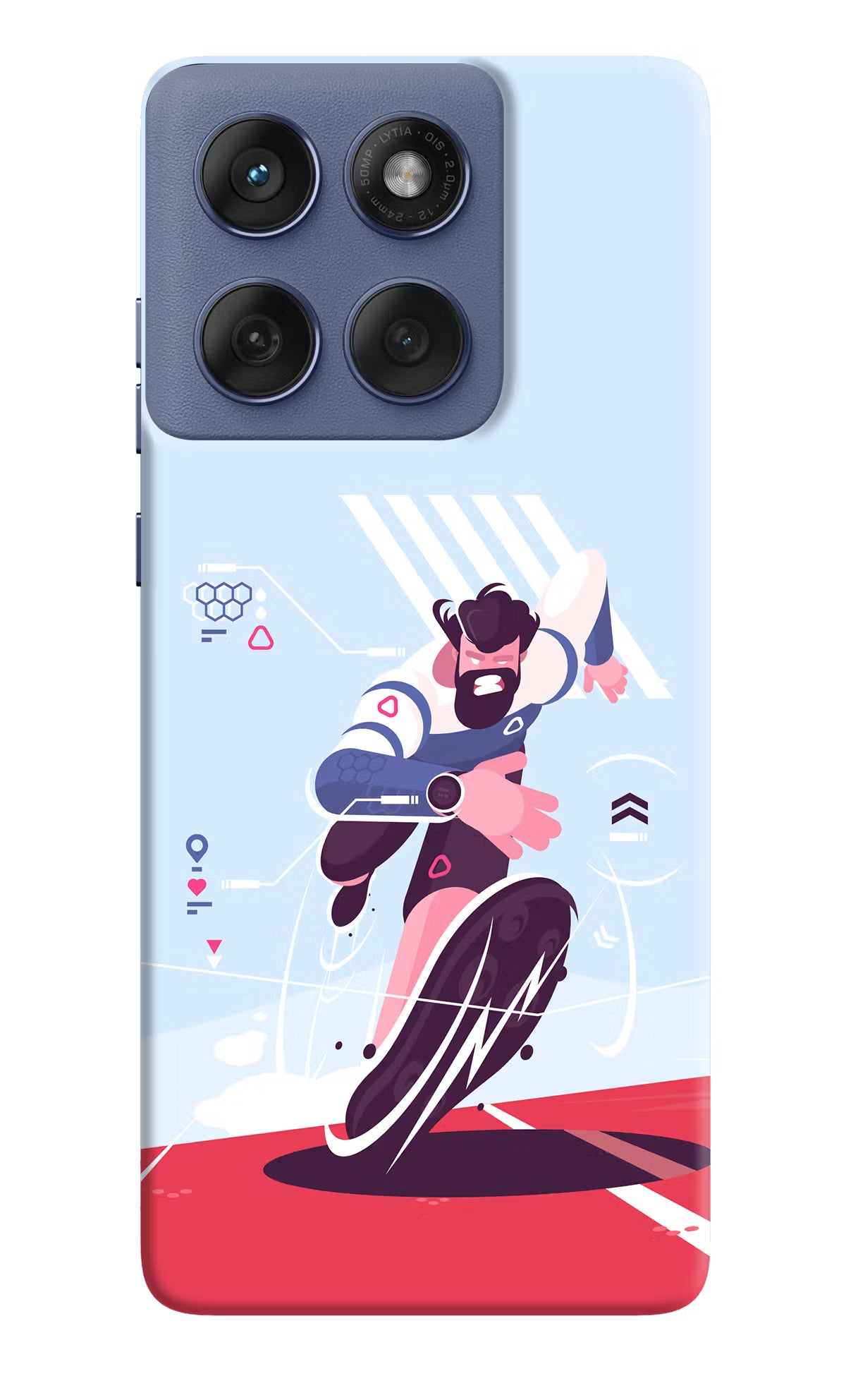 Run Pro Moto Edge 60 Fusion Hard Case Back Cover by Casekaro