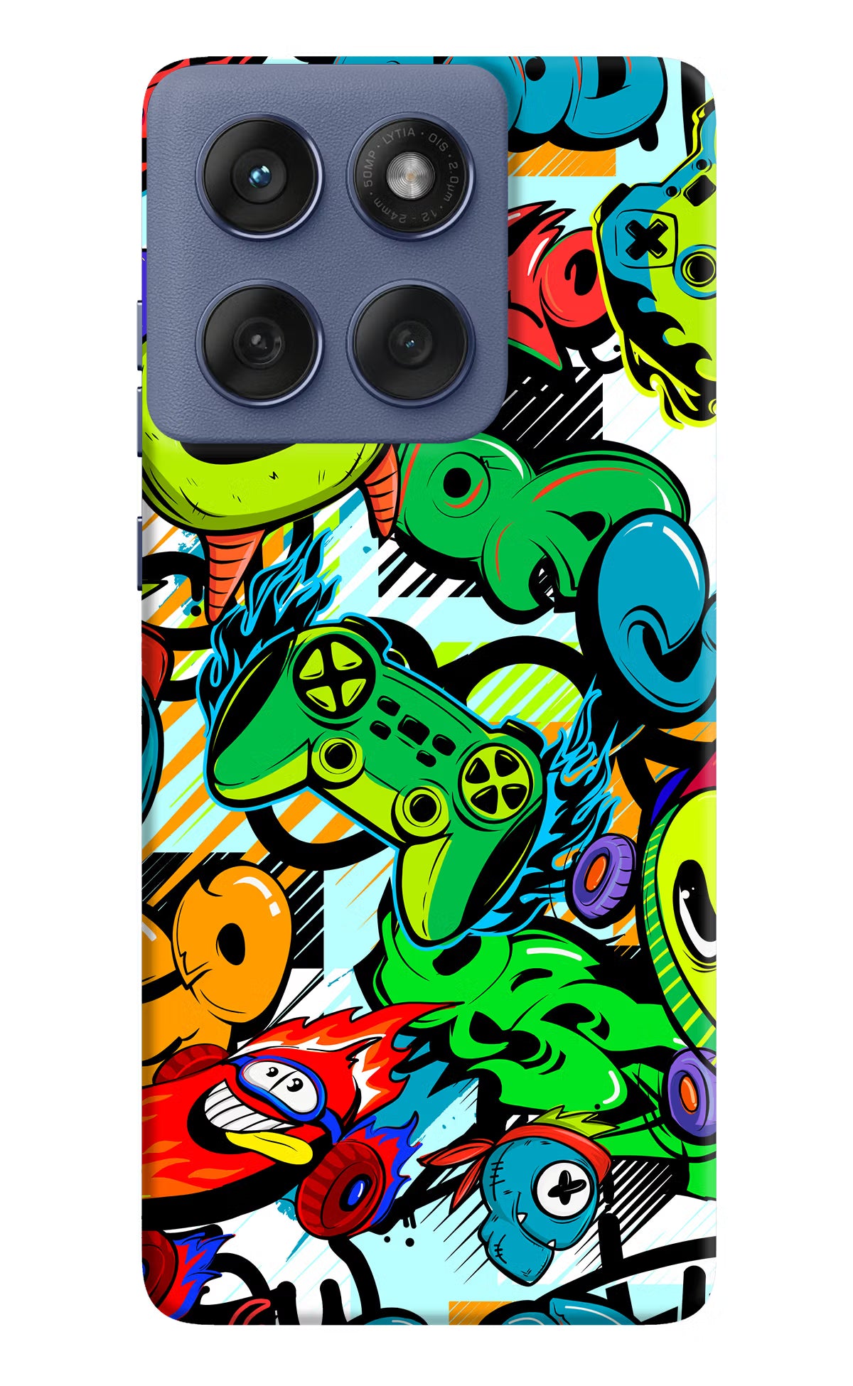 Game Doodle Moto Edge 60 Fusion Hard Case Back Cover by Casekaro