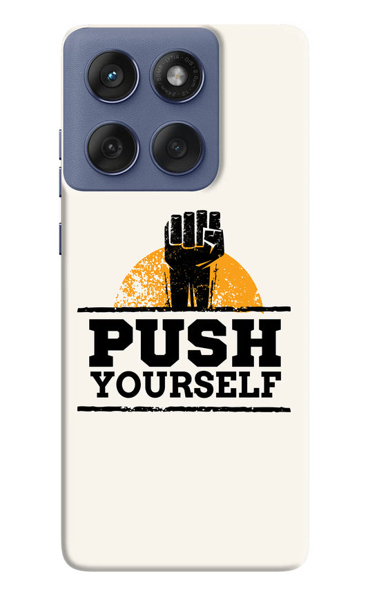 Push Yourself Moto Edge 60 Fusion Hard Case Back Cover by Casekaro