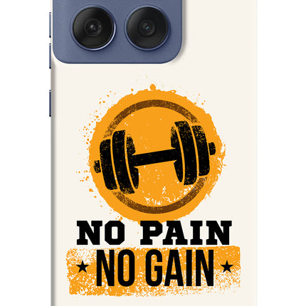 No Pain No Gain Moto Edge 60 Fusion Hard Case Back Cover by Casekaro
