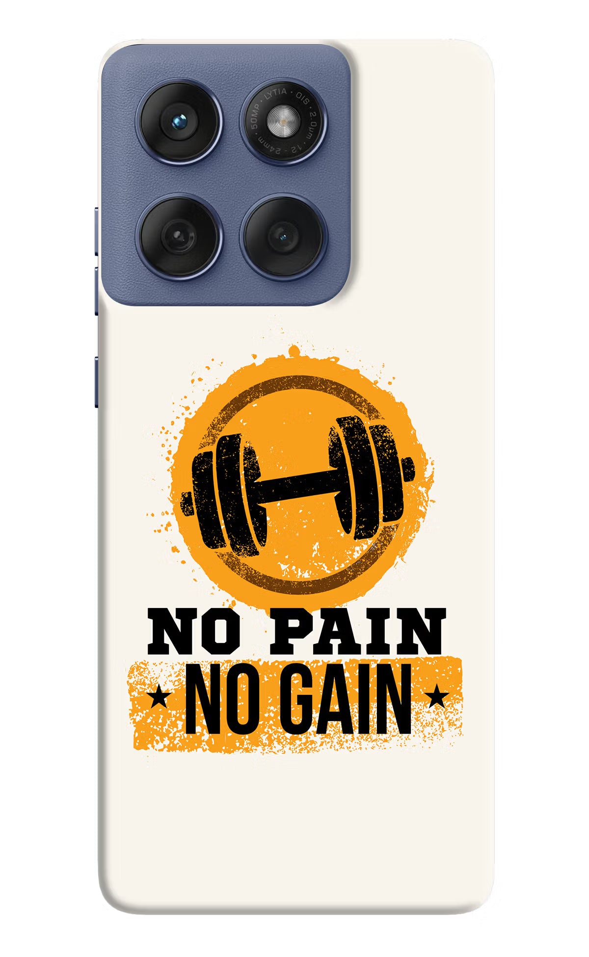 No Pain No Gain Moto Edge 60 Fusion Hard Case Back Cover by Casekaro