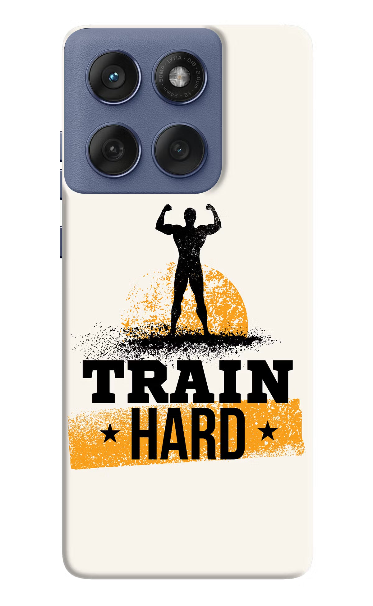 Train Hard Moto Edge 60 Fusion Hard Case Back Cover by Casekaro