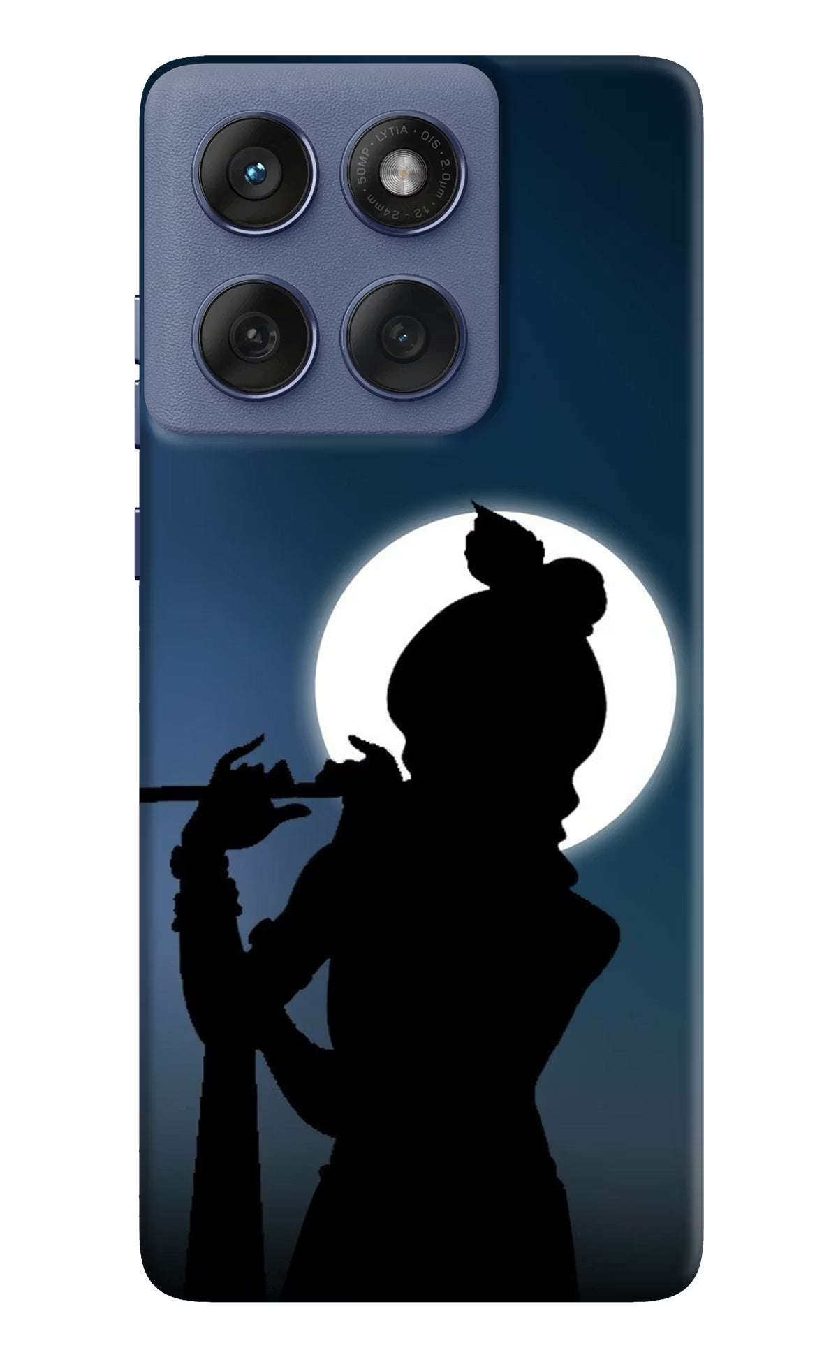Shri Krishna Silhouette Moto Edge 60 Fusion Hard Case Back Cover by Casekaro