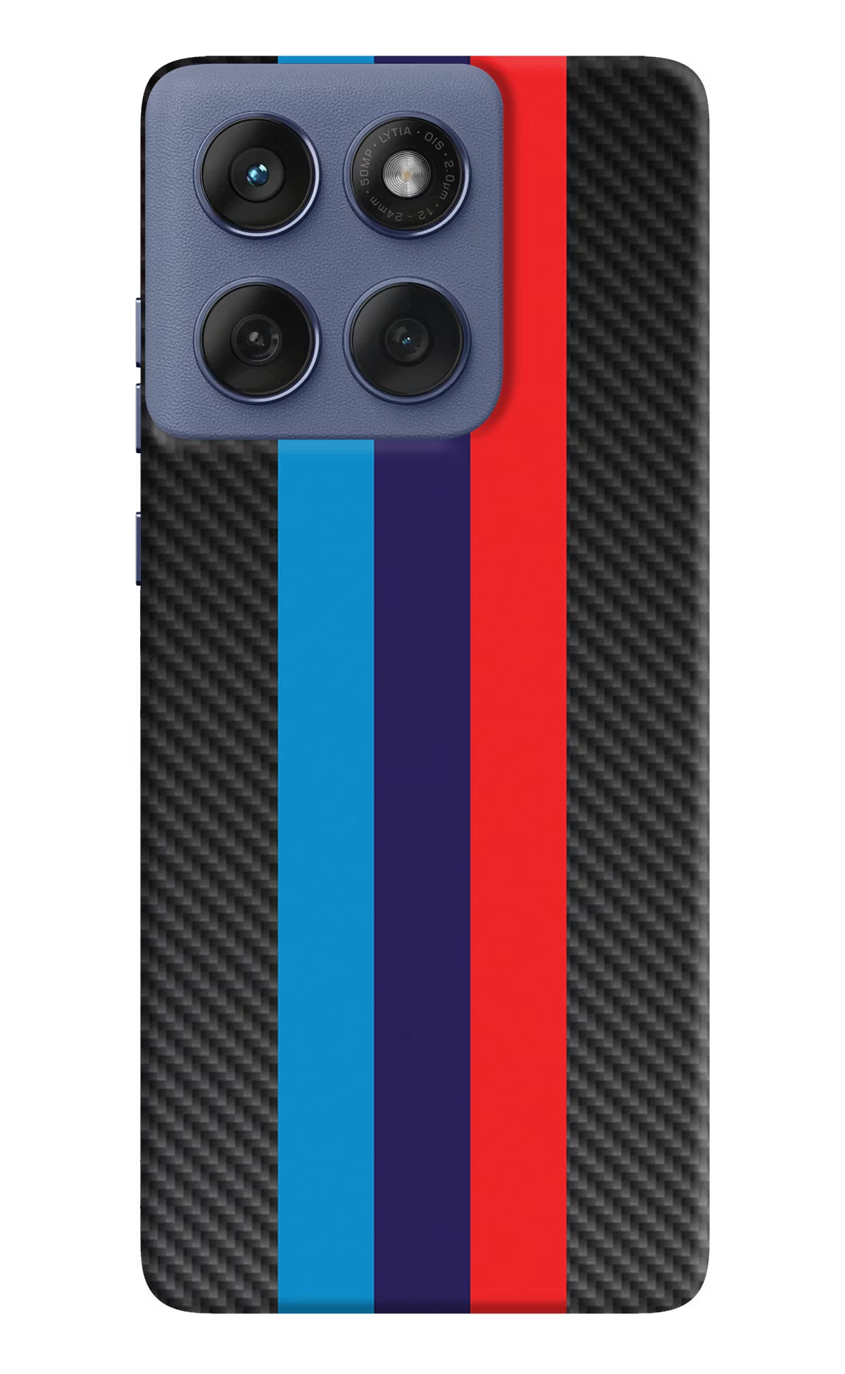 BMW Stripes Pattern Moto Edge 60 Fusion Hard Case Back Cover by Casekaro