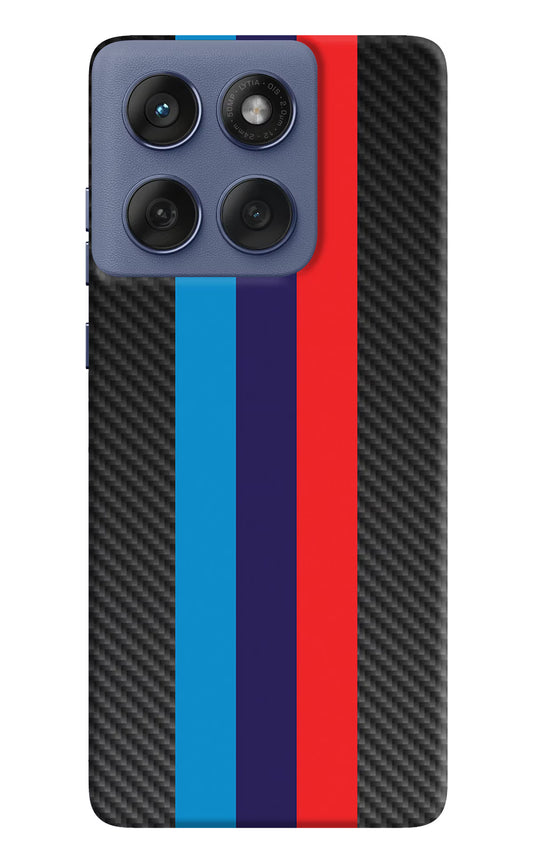 BMW Stripes Pattern Moto Edge 60 Fusion Hard Case Back Cover by Casekaro
