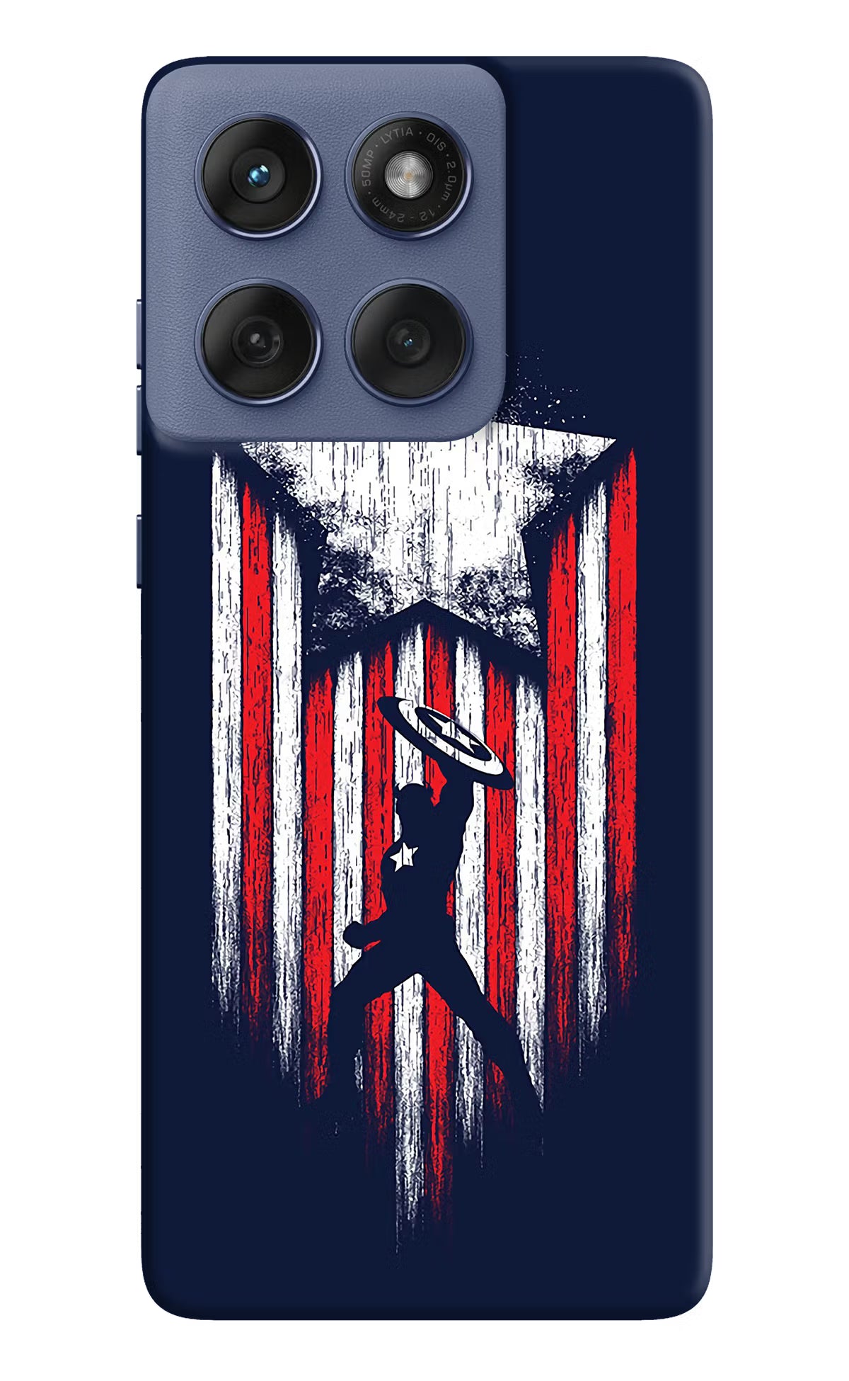 Captain America Marvel Art Moto Edge 60 Fusion Hard Case Back Cover by Casekaro