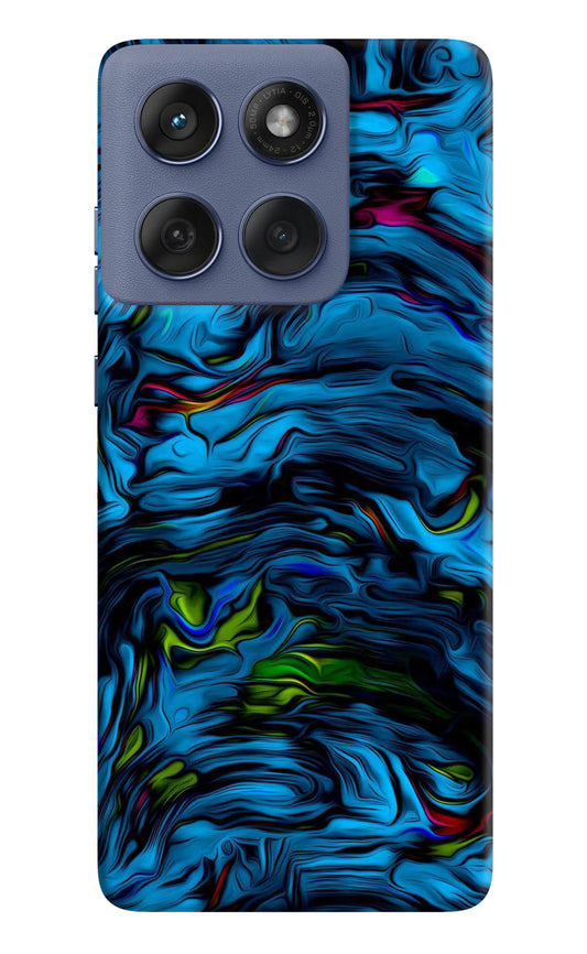 Dark Blue Abstract Moto Edge 60 Fusion Hard Case Back Cover by Casekaro