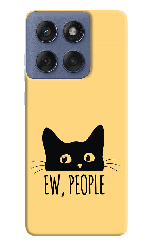 Ew People Catitude Moto Edge 60 Fusion Hard Case Back Cover by Casekaro