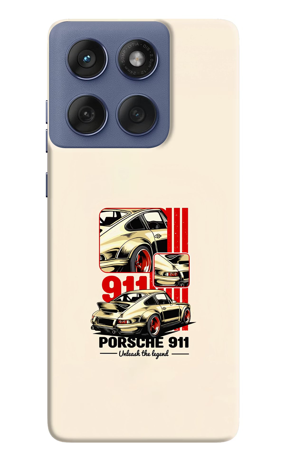 Classic Porsche 911 Moto Edge 60 Fusion Hard Case Back Cover by Casekaro