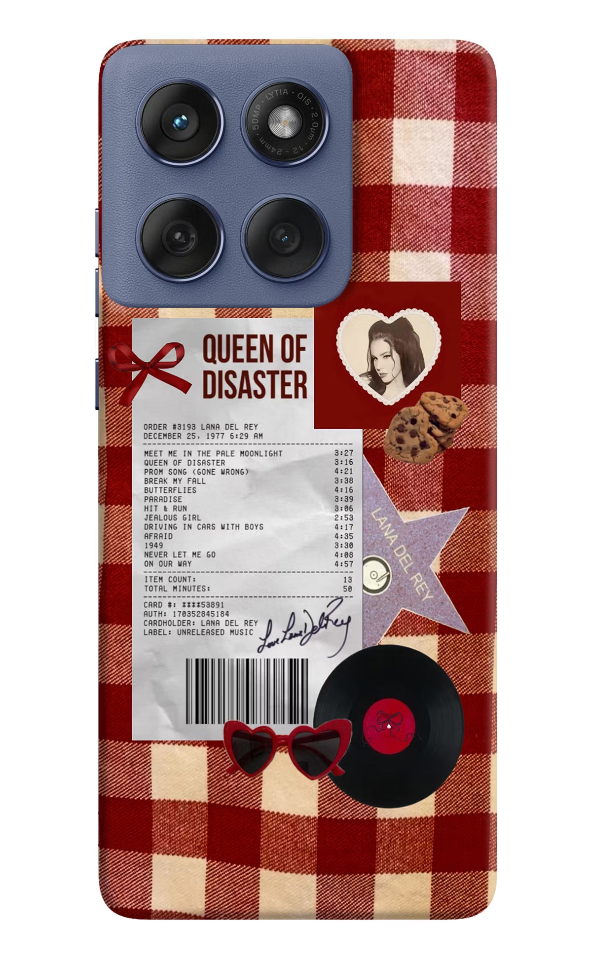 Queen of Disaster Moto Edge 60 Fusion Hard Case Back Cover by Casekaro