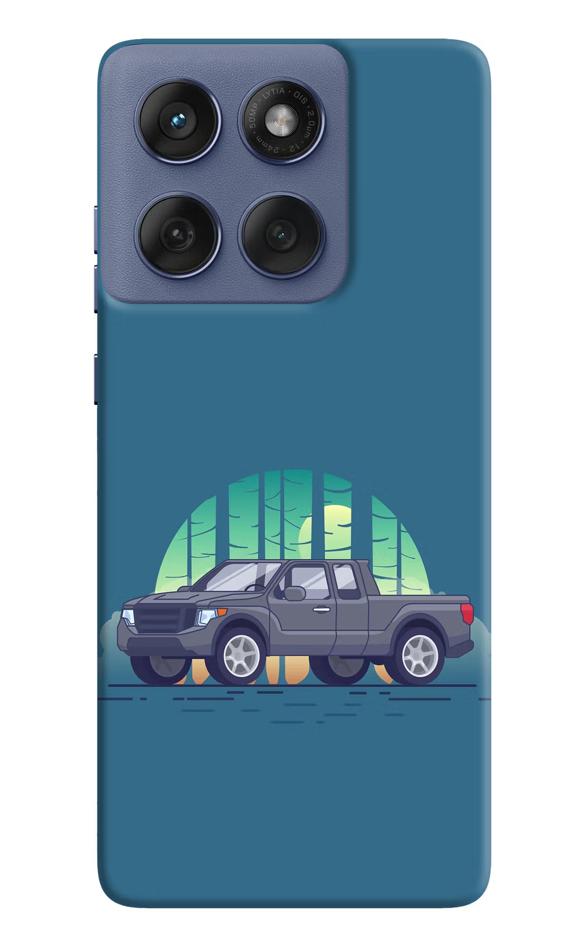 Retro Garage Vibe Moto Edge 60 Fusion Hard Case Back Cover by Casekaro