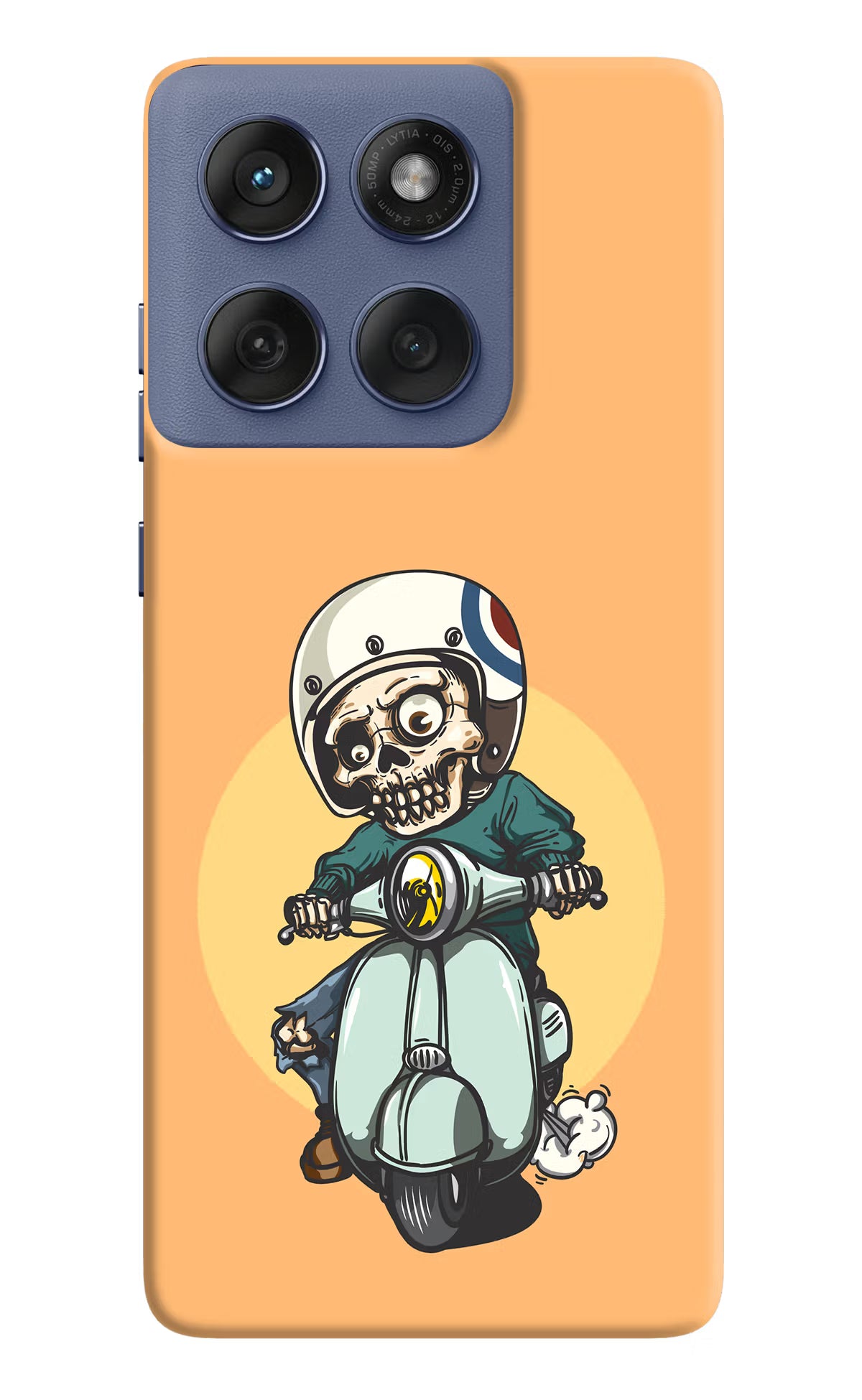 Undead Biker Moto Edge 60 Fusion Hard Case Back Cover by Casekaro