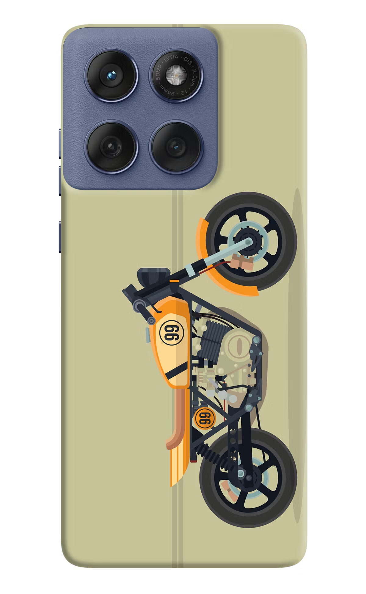 Vertical Speedster Moto Edge 60 Fusion Hard Case Back Cover by Casekaro