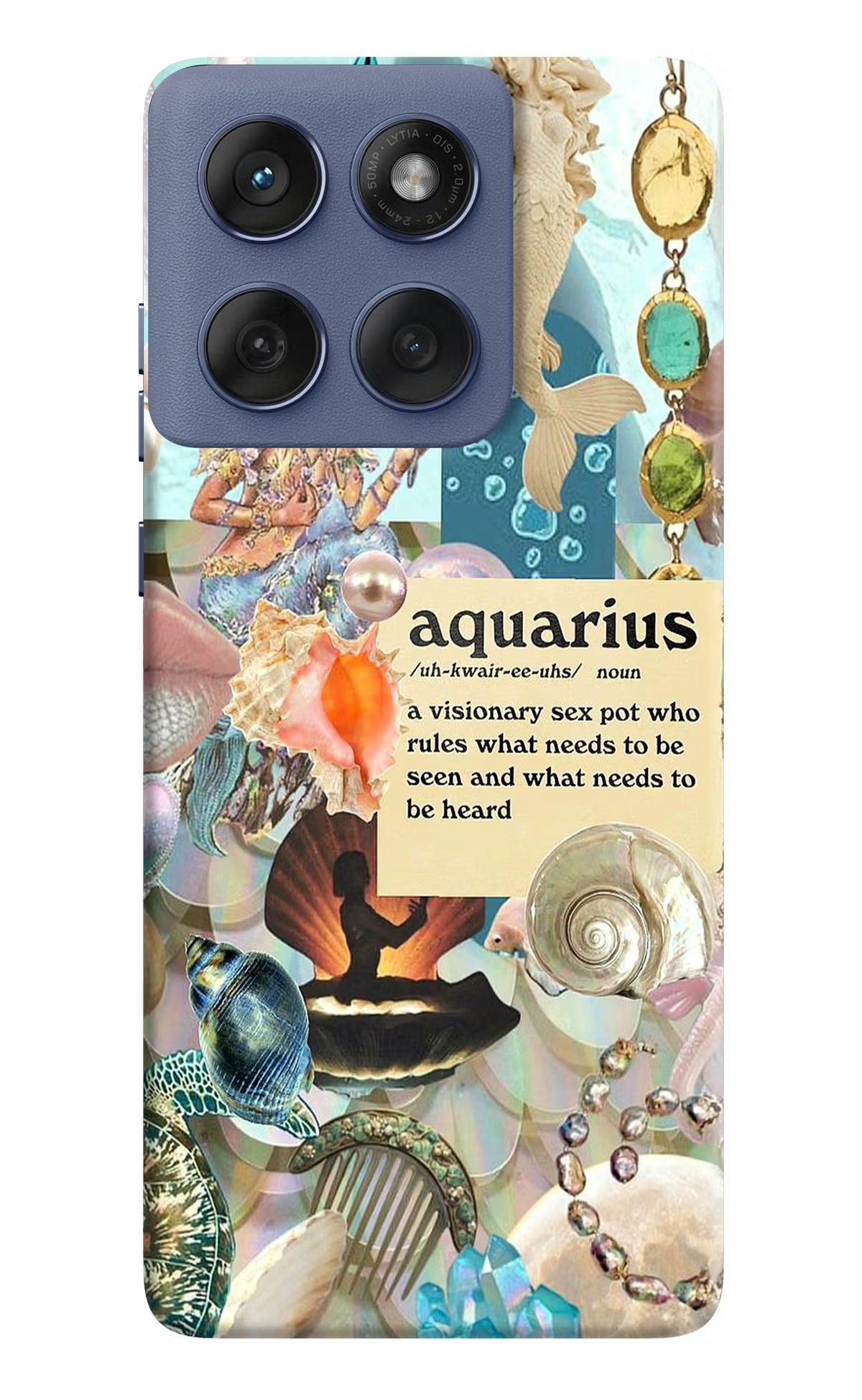 Aquarius Zodiac Moto Edge 60 Fusion Hard Case Back Cover by Casekaro
