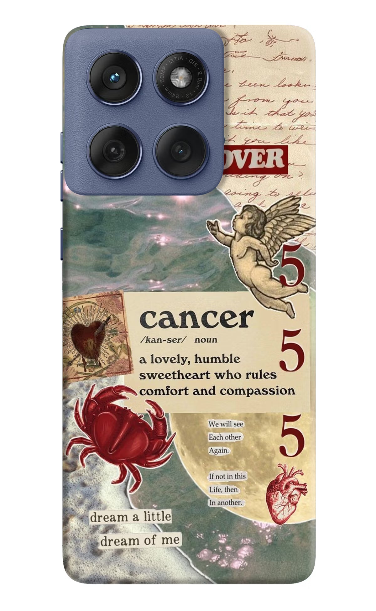 Cancer Zodiac Moto Edge 60 Fusion Hard Case Back Cover by Casekaro