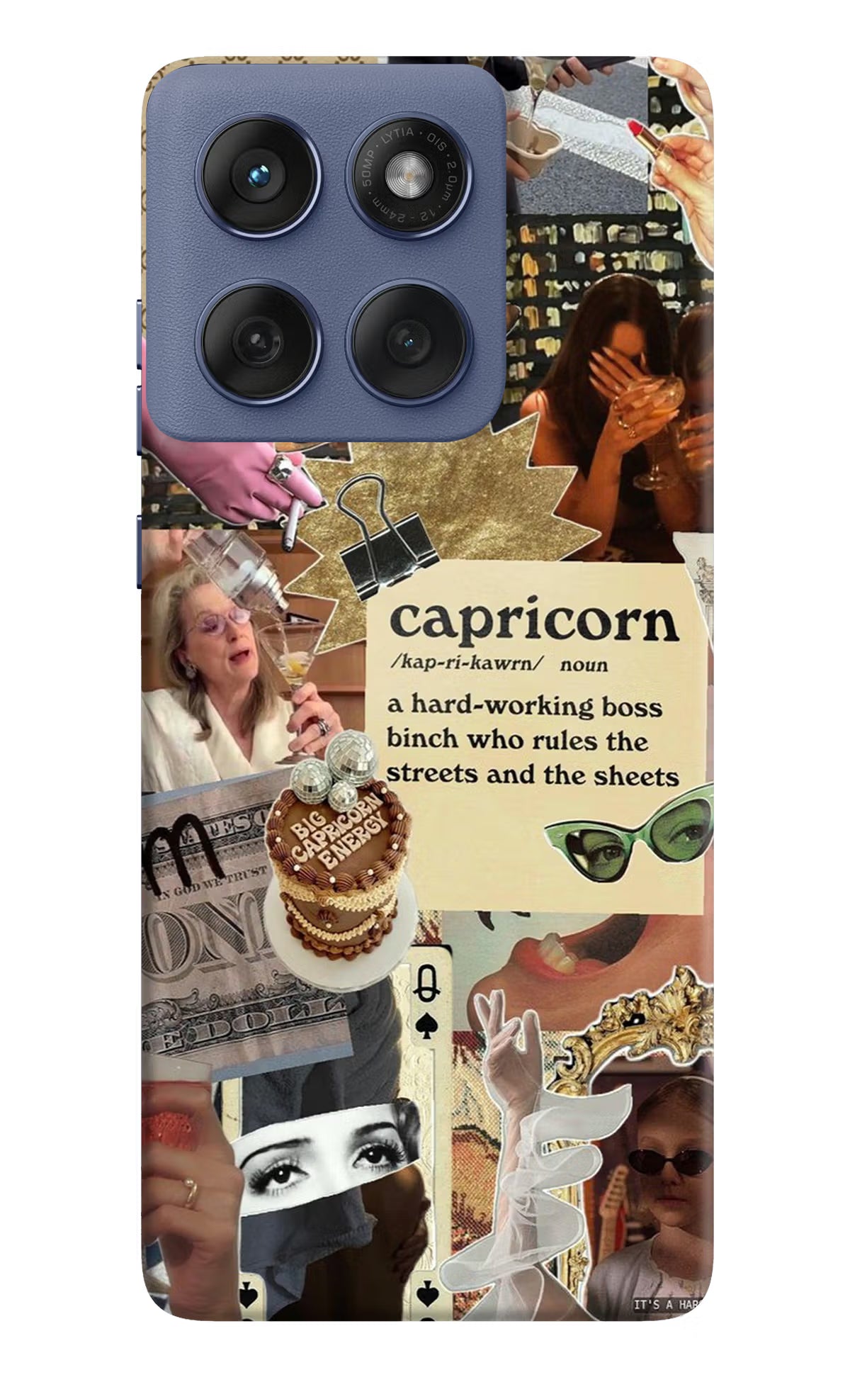 Capricorn Zodiac Moto Edge 60 Fusion Hard Case Back Cover by Casekaro