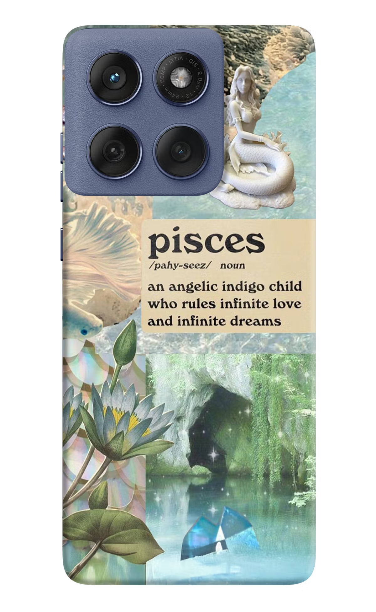 Pisces Zodiac Moto Edge 60 Fusion Hard Case Back Cover by Casekaro