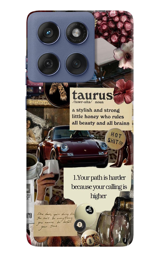 Taurus Zodiac Moto Edge 60 Fusion Hard Case Back Cover by Casekaro