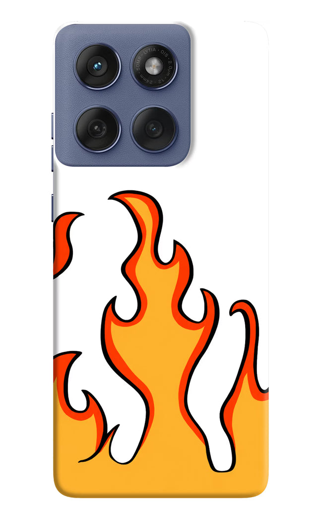 Fired Up – White Moto Edge 60 Fusion Hard Case Back Cover by Casekaro