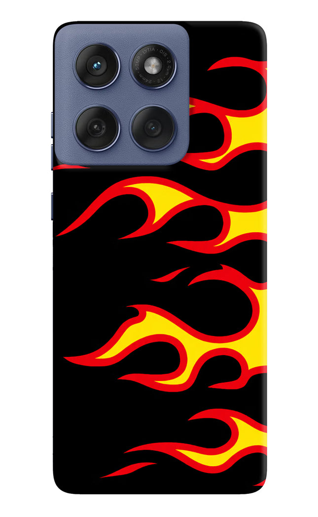 Side Sweep Flames Moto Edge 60 Fusion Hard Case Back Cover by Casekaro