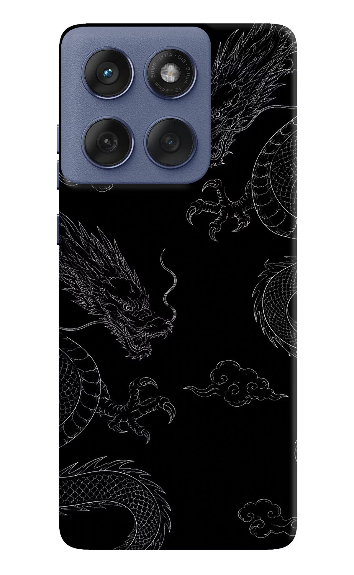 Twin Dragons Moto Edge 60 Fusion Hard Case Back Cover by Casekaro