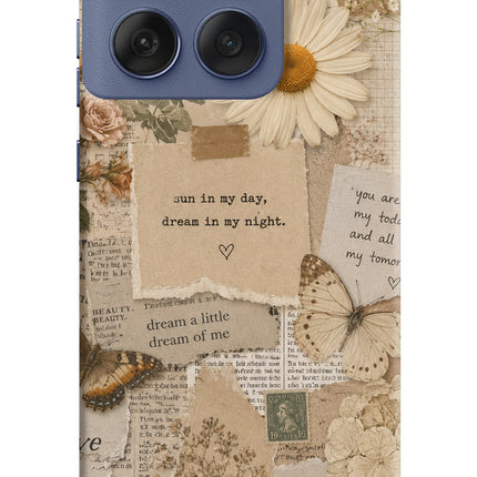 Vintage case Moto Edge 60 Fusion Hard Case Back Cover by Casekaro
