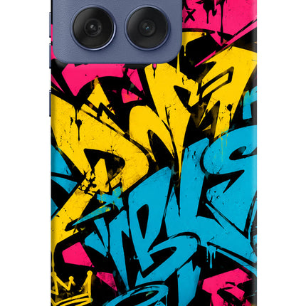 Graffiti Vibe Moto Edge 60 Fusion Hard Case Back Cover by Casekaro