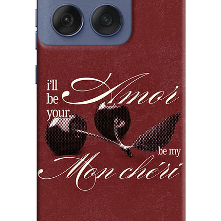 Velvet Cherry Moto Edge 60 Fusion Hard Case Back Cover by Casekaro
