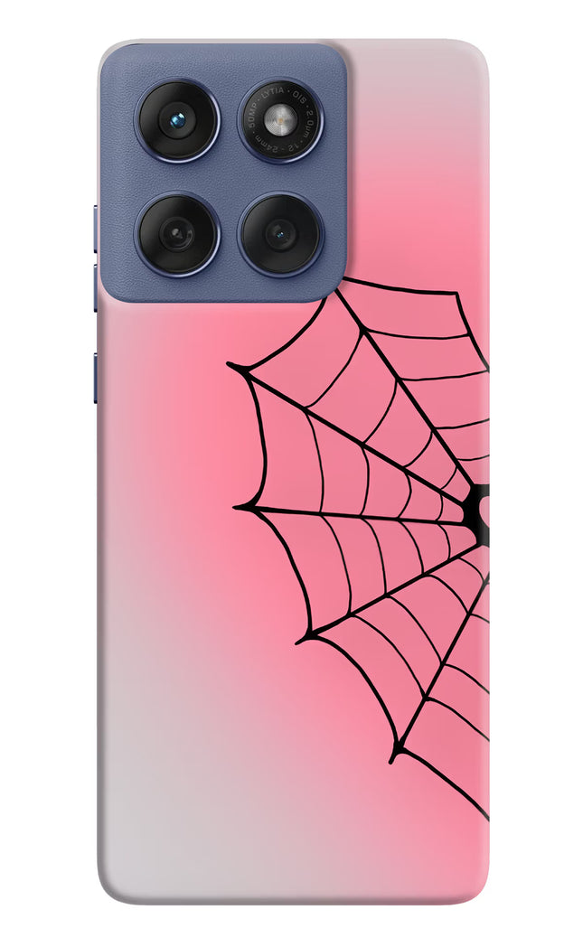 Pink Web Moto Edge 60 Fusion Hard Case Back Cover by Casekaro