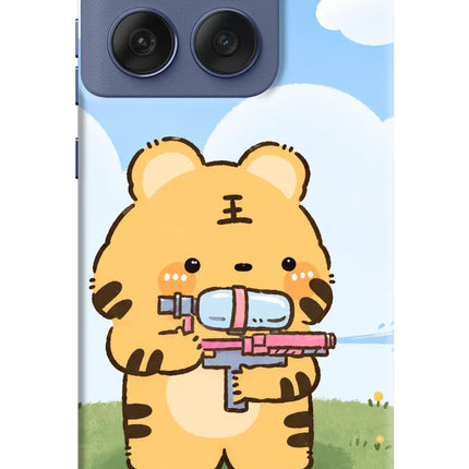 Tiger Treat Moto Edge 60 Fusion Hard Case Back Cover by Casekaro
