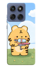 Tiger Treat Moto Edge 60 Fusion Hard Case Back Cover by Casekaro