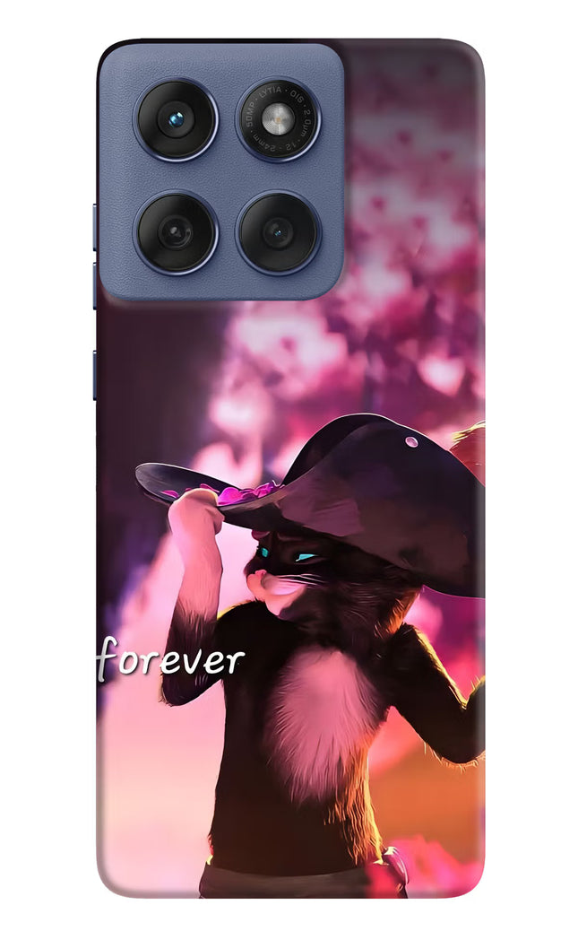 Forever Cat Moto Edge 60 Fusion Hard Case Back Cover by Casekaro