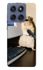 Hacker Hamster Moto Edge 60 Fusion Hard Case Back Cover by Casekaro